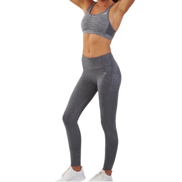 Gymshark Pants - Gymshark Dry Sculpture Aspire Leggings, Gray - M